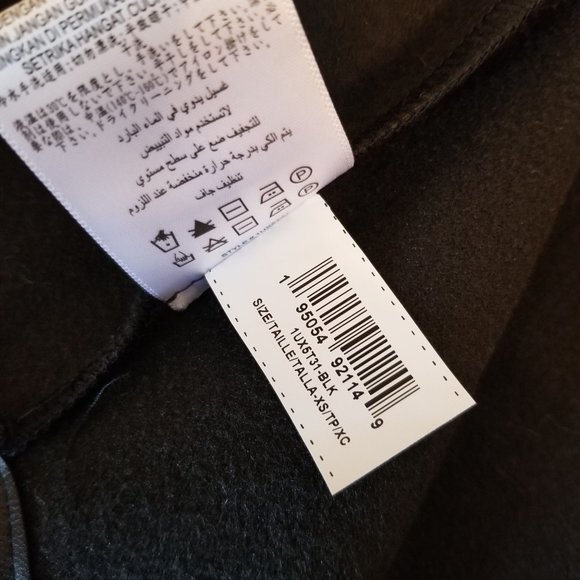 BCBGeneration S Black Faux Vegan Leather Top Blouse Button Front - Picture 8 of 12